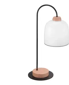 Kolarz A1352.71.Gr - Stolná lampa NONNA 1xE27/60W/230V dub/biela/šedá A1352.71.Gr