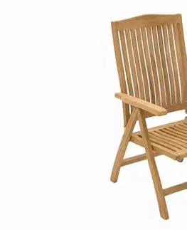 DEOKORK Záhradné teakové polohovacie kreslo LAGUNA (teak)