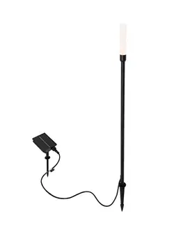 Vonkajšia stojaca lampa čierna vrátane nabíjateľného LED a solárneho - Barry