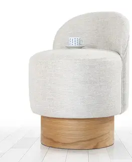 Taburet Barren Puf Light Grey