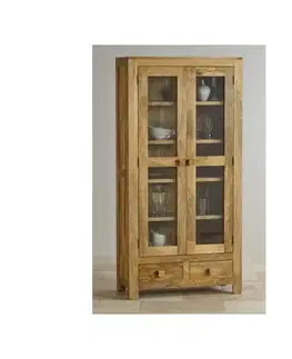 Vitrína Hina 100x180x45 z mangového dreva