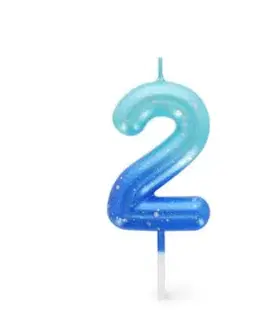 Legami Sviečka na narodeninovú tortu modrá 2 LET'S CELEBRATE