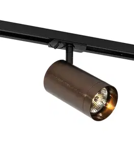 Moderný bodový reflektor tmavá bronz pre koľajnicový systém 1-fázový 70 mm - Iconic Jeana Luxe