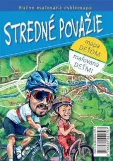 Stredné Považie - ručne maľovaná cyklomapa