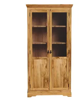Vitrína Guru 100x200x45 z mangového dreva