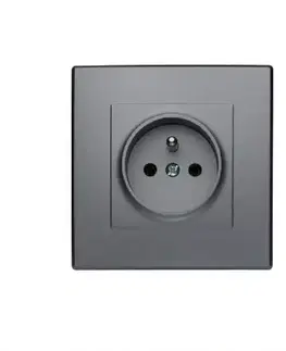 GP-1LZP Uzemnená single zásuvka s uzávermi pre prúdové cesty inox