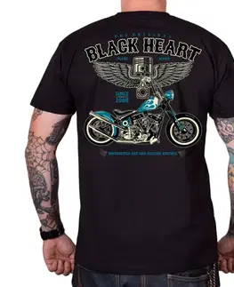 BLACK HEART Blue Chopper čierna - XXL