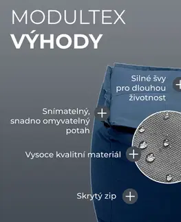 DEOKORK Záhradný detský textilný stolík/taburet MODULTEX KIDS (tmavo modrá) bez náplne