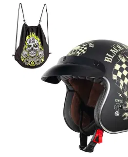 W-TEC Black Heart V541 Black Heart Skull, čierna lesk - S (55-56)