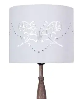 Biela stolová lampa so vzorom Farisa