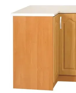 KONDELA Lora MDF New S90/90 P dolná rohová kuchynská skrinka jelša