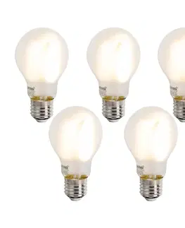 Sada 5 ks Inteligentné stmievateľné LED žiarovky E27 A60 matné 7W 806lm 2700-6500K