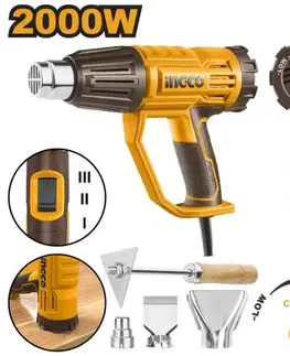 Kinekus Pištoľ teplovzdušná HG200047 INGCO, 2000W, 550°C max INDUSTRIAL