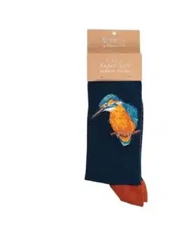 Pánske bambusové ponožky "The Riverbank Kingfisher" Wrendale Designs - rybárik