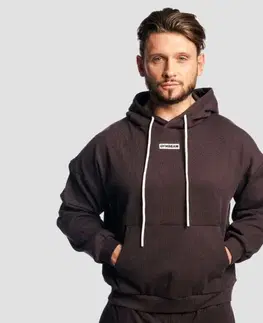 GymBeam Mikina Aura Hoodie Tee Brown  L