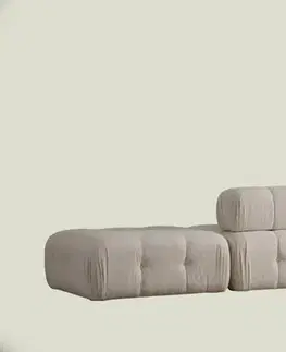 Trojmiestna pohovka Doblo 3 Seater ( L1-O1-Pouffe) Cream Bouclette
