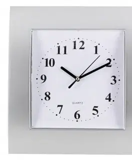 Nástenné hodiny MPM, 2499.7000 - strieborná/biela, 29cm