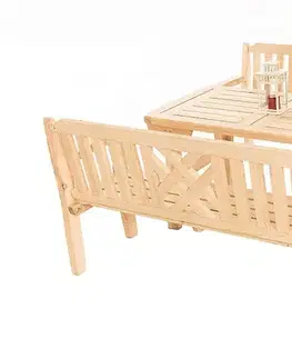 DEOKORK Masívne záhradná zostava z borovice ROMANTIC 1+2 (32 mm) - rôzne dĺžky 180 cm