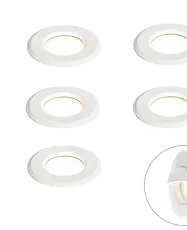 Sada 5 moderných zapustených bodových svetiel biela vrátane LED IP67 - Linsey