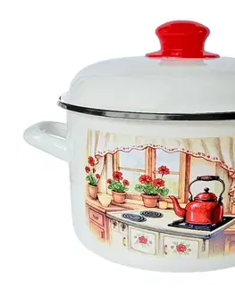 MAKRO - Hrniec smalt 16cm 2L s pokrievkou Rustika