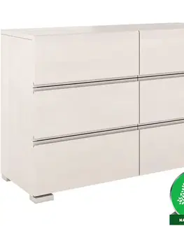 Komoda drevená buk 6s Skandica Vestre Biely