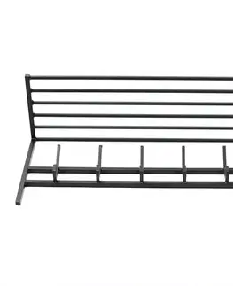 Vešiak kovový s poličkou Loft 35x75x25,5 cm čierna