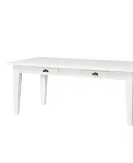 Dekoria Stôl Milton white 200 x 100 x 78 cm, 200 x 100 x 78 cm