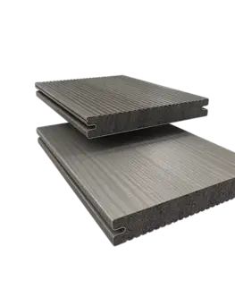 DECEUNINCK Terasová doska Deceuninck TWINSON Majestic Massive PRE plné 9369, Dub dymový 270 20 x 140 x 4000 mm