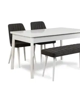 Set stola a stoličiek (4 kusy) Costa White-Anthracite