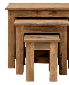 Odkladacie stolíky sada 3 ks Rami indický masív palisander