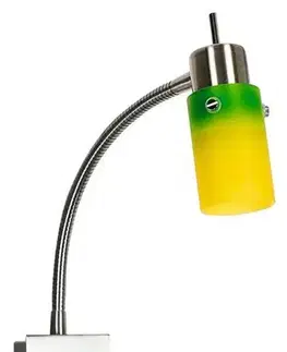 Žltozelená nástenná lampa, lampa na ramene, Verdi