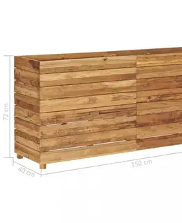 Záhradný kvetináč teakové drevo Dekorhome