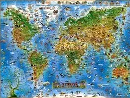 Zvieratá sveta (Detská ilustrovaná mapa)