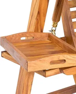 DEOKORK Teaková hojdačka AVANTI Šírka lavice 120 cm | Celková šírka 220 cm