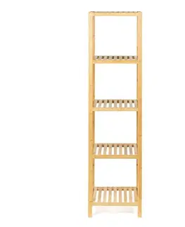 Kúpeľňová polica WABISABI TOWER 5, bambusová