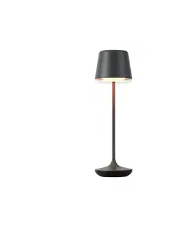 Stolná lampa čierna vrátane LED IP65 Nabíjateľná s nabíjacou stanicou - Treble