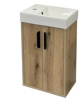 Závesná skrinka pod umývadlo Nova mini 40 dub evoke