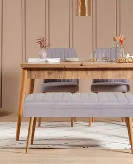 Jedálenský set s rozkladacím stolom a stoličkami (4 kusy) Vina 0701 - 3 - Atlantic, Grey