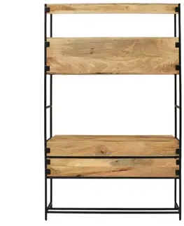 Písací stôl s knižnicou Gita 130x213x55 indický masív mango