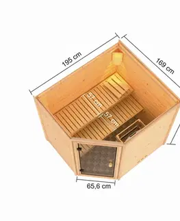 Interiérová fínska sauna 195 x 169 cm Lanitplast