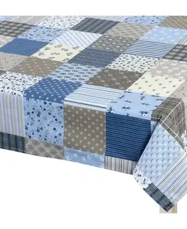 Bellatex Obrus ​​Adela Patchwork modrá, 120 x 140 cm, 120 x 140 cm