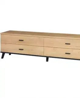 TV stolík 6 John dub lefkas/čierna