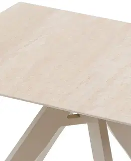 Hliníkový stolík SORELLA 75x75 cm (ivory)
