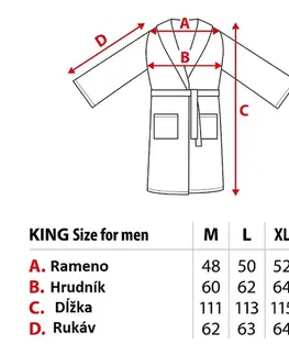 Župan z mikrovlákna King tmavo sivý TiaHome - XL