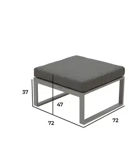 DEOKORK Hliníkový stolík / taburet TITANIUM