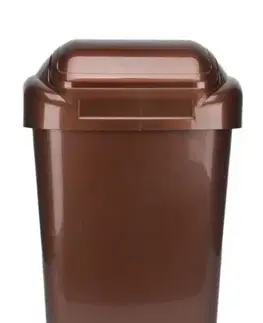 Kinekus Kôš na odpad preklápací 30 l, plastový, STANDARD, medeno - hnedý
