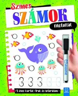 Színes számok filctollal - Írok és letörlöm - 5 éves kortól - Agata Kaczynska