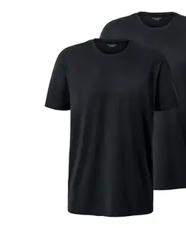 Tričká s okrúhlym výstrihom, 2 ks, čierne