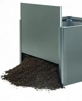 Biohort Zvýšený kvetináč na zeleninu BIOHORT 201,6 x 54,7 x 77 cm (šedý kremeň metalíza) 2 x 0,5 (2 krabice)