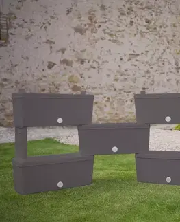 Okenný kvetináč Kit5 sivá